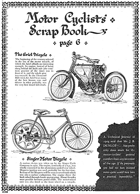 Dunlop Motor Cycle Tyres 1944 Advert                             