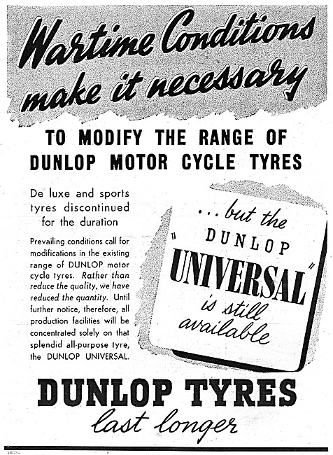 Dunlop Universal Motor Cycle Tyres                               