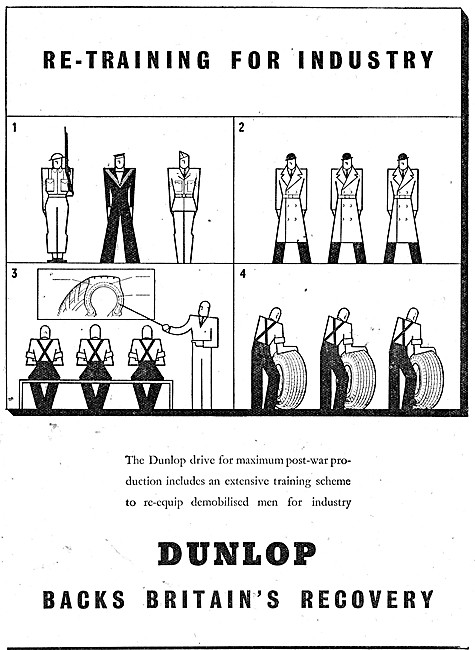 Dunlop Motorcycle Tyres 1946 Advert                              