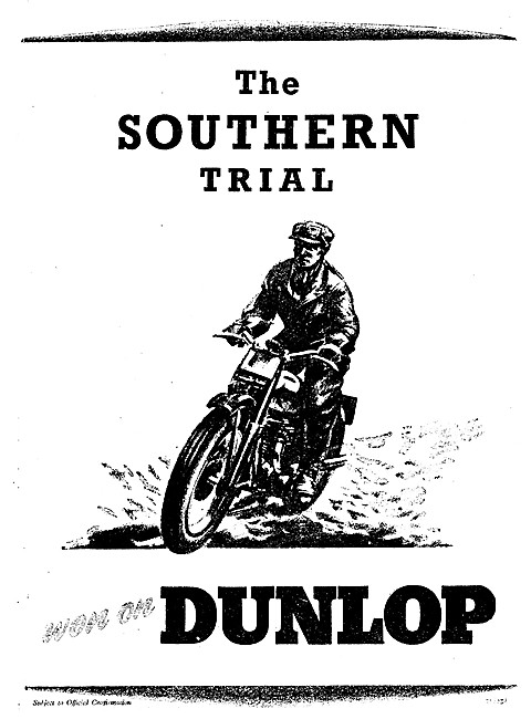 Dunlop Motorbike Tyres 1947 Advert                               