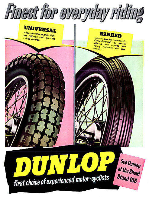 Dunlop Ribbed Motor Cycle Tyres                                  