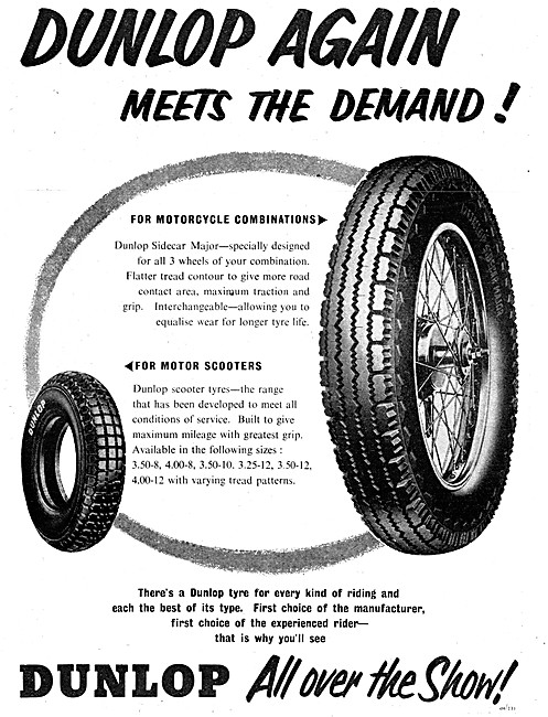 Dunlop Sidecar Major Tyres                                       