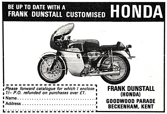 Frank Dunstall Custom Honda Equipment                            
