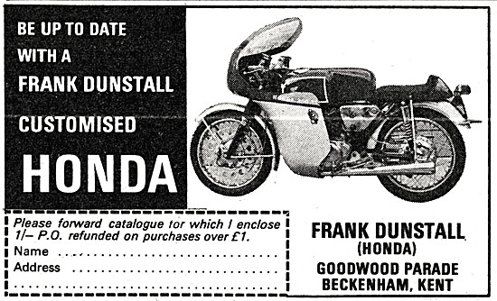 Frank Dunstall Honda Custom Products                             