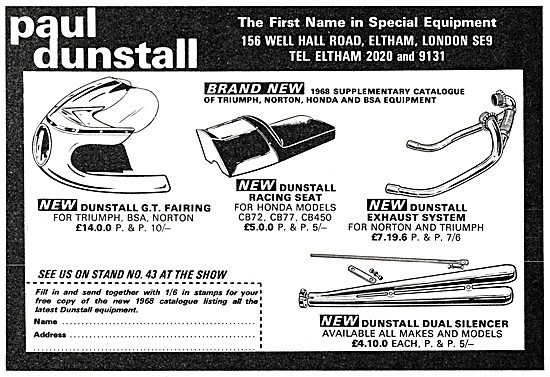 Paul Dunstall  Custom Motor Cycle Parts                          