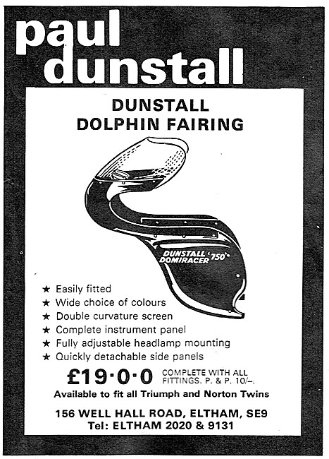 Paul Dunstall Dolphin Fairing - Dunstall Domiracer 750           