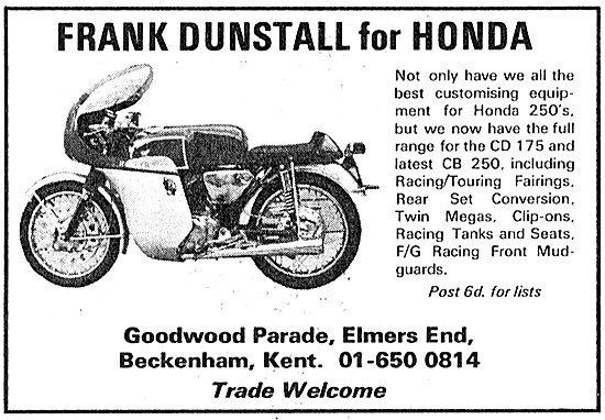 Frank Dunstall Honda Customising Equipment                       