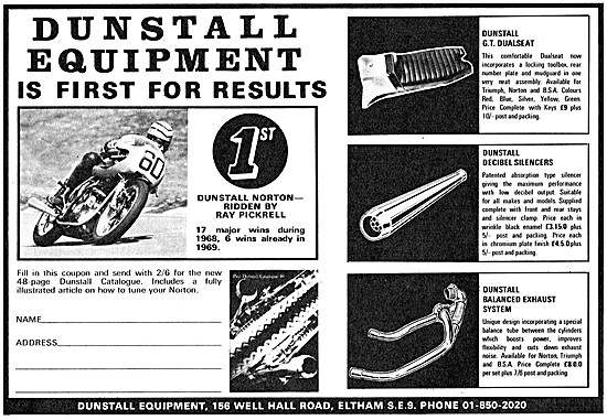 Dunstall Motor Cycle Parts 1969                                  