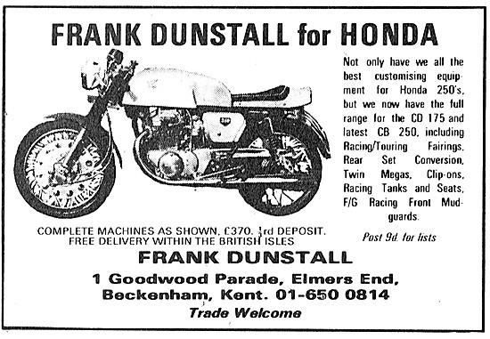 Frank Dunstall Honda 1971                                        