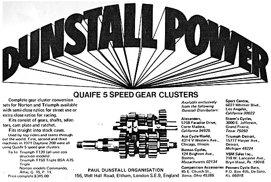 Dunstall Quaife 5 Speed Gear Cluster                             