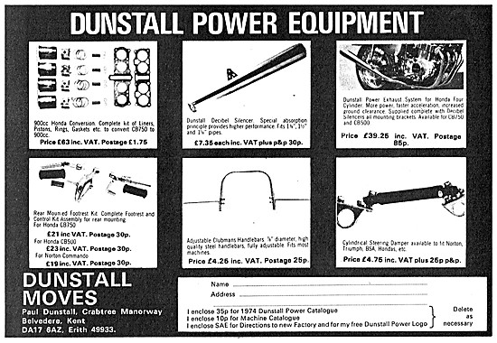 Paul Dunstall Motor Cycle Power Products                         