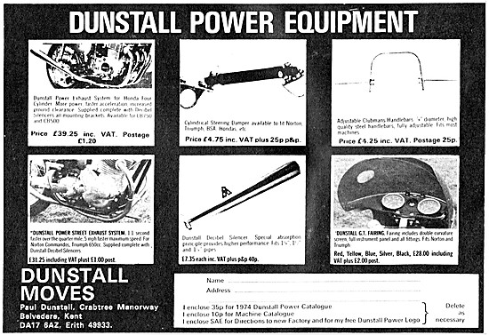 Paul Dunstall Motorcycle Custom Parts                            