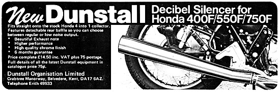 Dunstall Decibel Honda Motorcycle Silencers                      