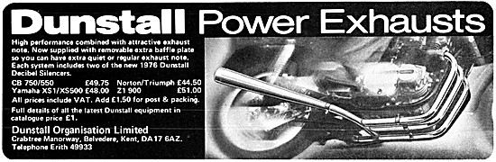 Dunstall Motorcycle Power Exhausts                               