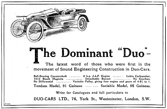 Duo Cycle Cars - 1912 Duo Cars                                   