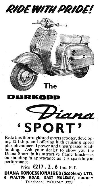 Durkopp Diana Sport Motor Scooter                                