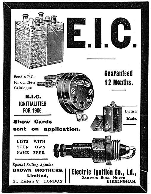 E.I.C.Magnetos - EIC Ignitialities 1906                          