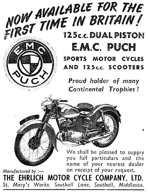 EMC Motor Cycles - EMC Puch - E.M.C. Puch                        