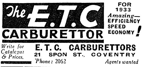 E.T.C.Carburetters - ETC Carburetters                            