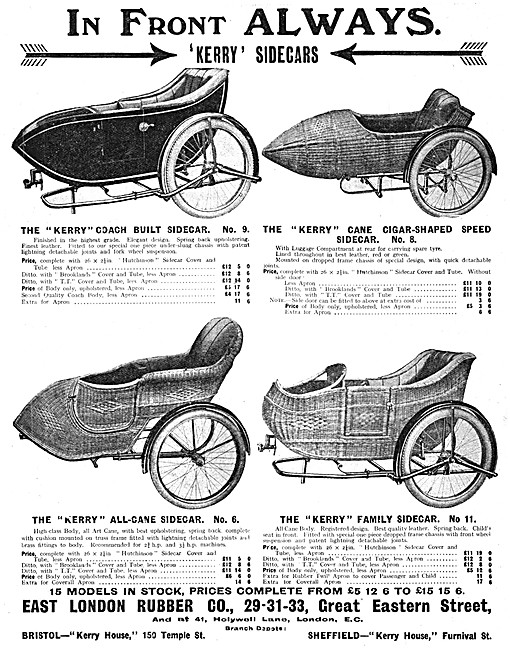  Kerry Sidecars 1914 Range                                       