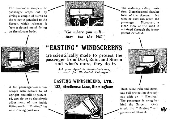 Easting Sidecar Windscreens                                      