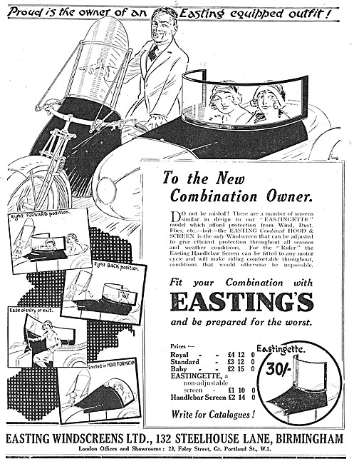Easting Motorcycle & Sidecar Windscreens                         