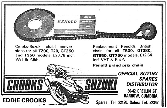 Eddie Crooks Suzuki Sales, Parts & Service - Renold Chains       