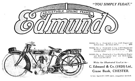 1921 Edmund Model 3 Motor Cycle - 1921 Edmund Motorcycles        