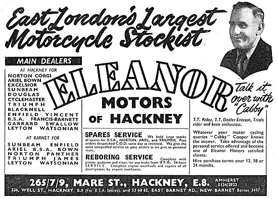 Eleanor Motors, 265 Mare St, Hackney - Motor Cycles Sales & Parts
