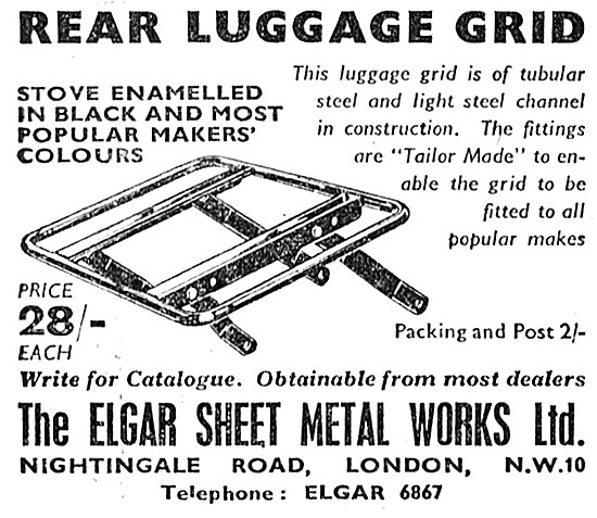 Elgar Motor Cycle Rear Luggage Grid                              