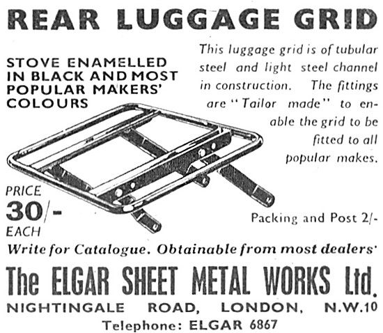 Elgar Motor Cycle Rear Luggage Grid                              