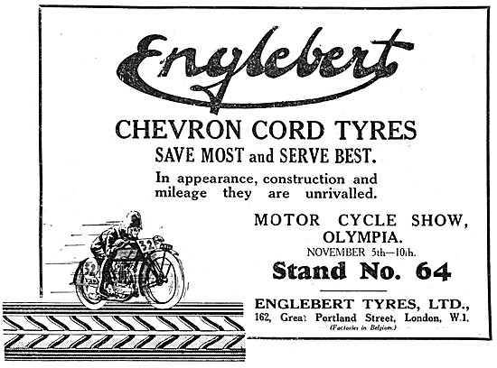 Englebert Tyres - Englebert Chevron Cord Motor Cycle Tyres       