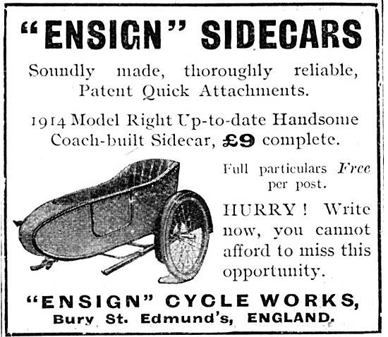 Ensign Sidecars. Bury St Edmonds                                 