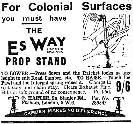 EsWay Motorcycle Prop Stand For Colonial Surfaces                