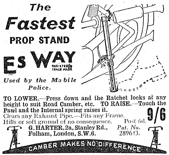 1935 EsWay Motorcycle Prop Stand                                 