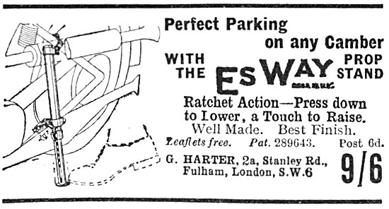 EsWay Motorcycle Prop Stand 1937 Pattern                         