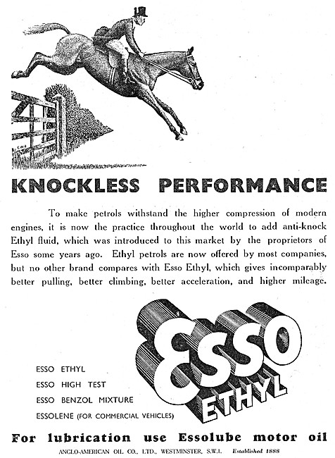 Esso Ethyl Petrol - Esso High Test - Esso Benzol - Essolene      