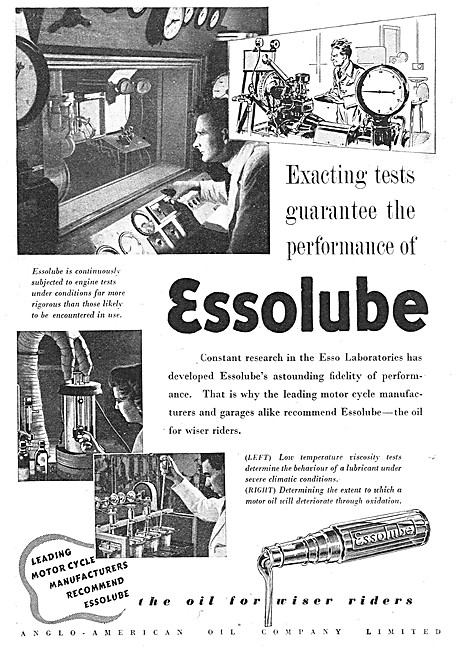 Essolube Oil 1950 Advert                                         