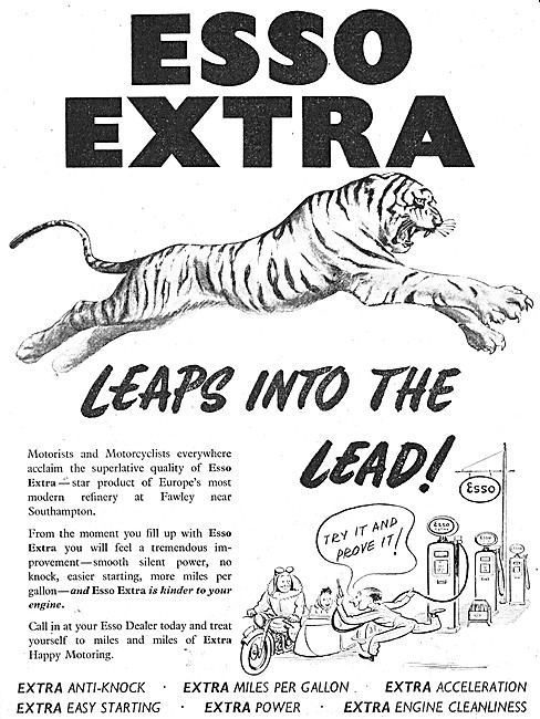 Esso Extra Petrol 1953 Advert                                    