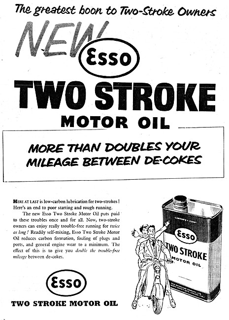 Esso Two Stroke Motor Oil                                        