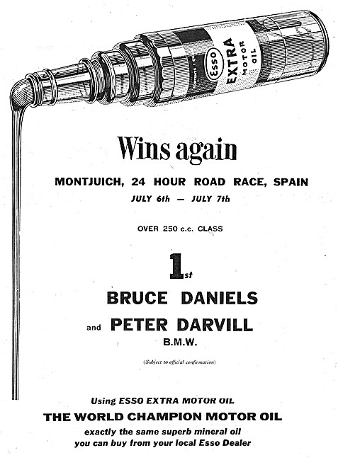 Esso Extra Motor Oil In A Bottle 1960 Advert                     