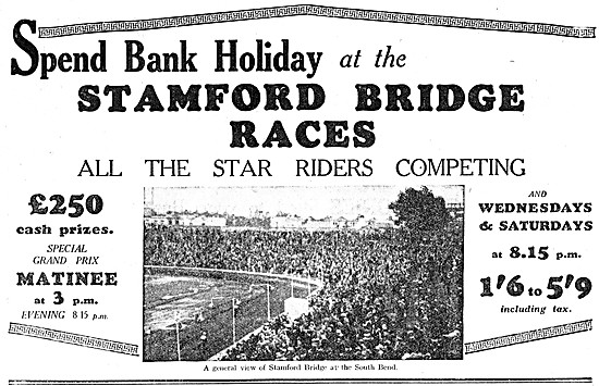 Stamford Bridge Speedway 1928 Calendar                           