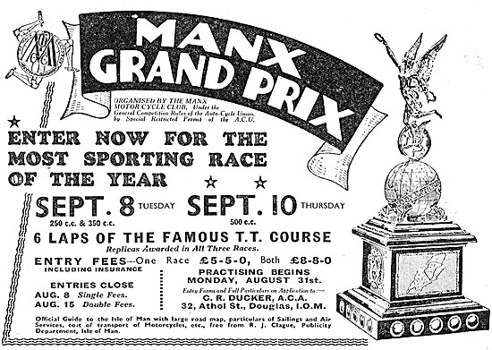 Manx Motor Cycle Grand Prix 1936                                 