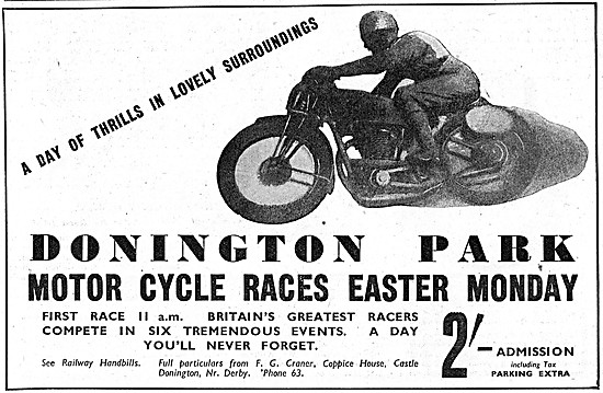 Donington Park Motor Cycle Racing 1939                           