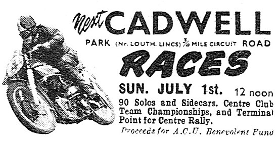 Cadwell Park Motorcycle Race Meeting July 1951                   