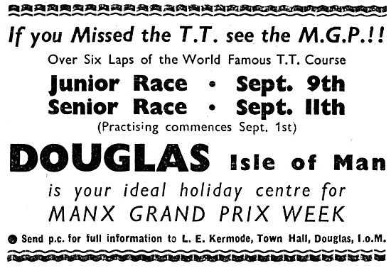 IOM Manx Grand Prix September 1952                               