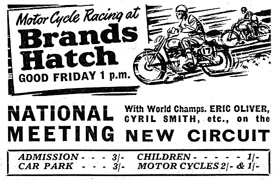 Brands Hatch Motor Cycle Racing 1954                             