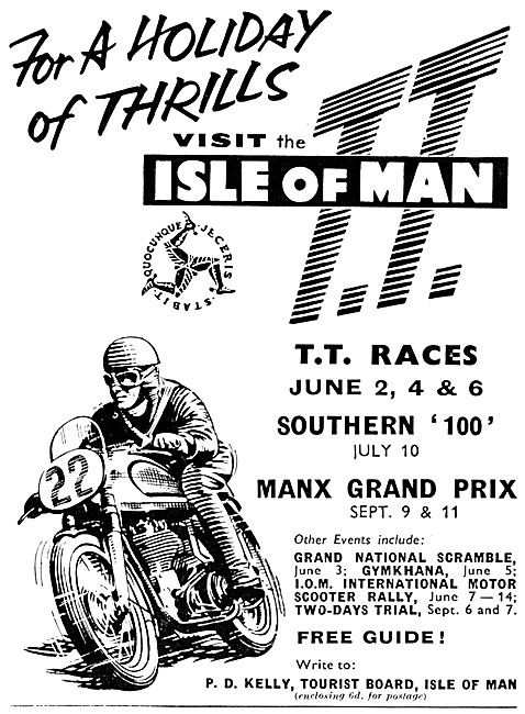 Isle Of Man TT 1958 Advert                                       