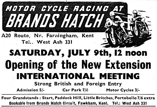 Brands Hatch Motor Cycle Racing July 9th 1960                    