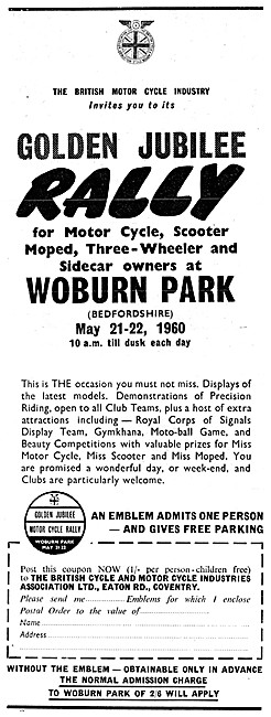 British Motor Cycle Industry Golden Jubilee Rally Woburn Park    